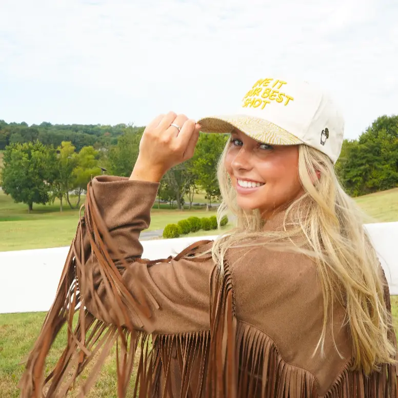 Give It Your Best Shot - Chartreuse Zebra Trucker Hat