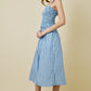 Dina Blue Striped Midi Dress