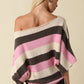 Katie Stripe Dolman Knit Top