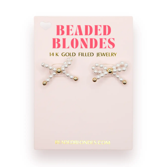 Pearl Bow Earrings
