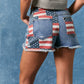 Lia Flag Denim Shorts