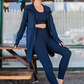 V Waist Navy Leggings