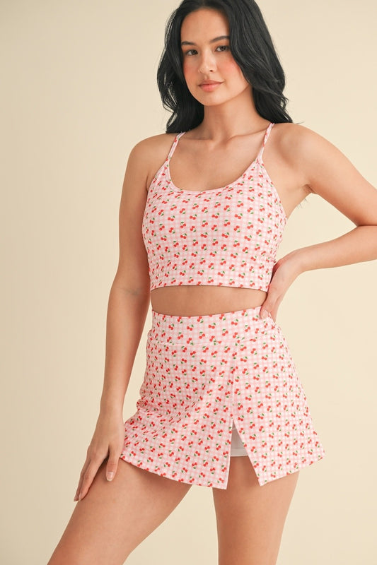 Kris cherry gingham top
