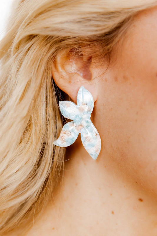 Fern Statement Earrings Mint