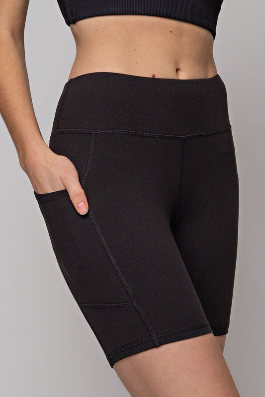 Black 6 in Biker Shorts