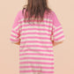 Juliette Pink Striped Romper
