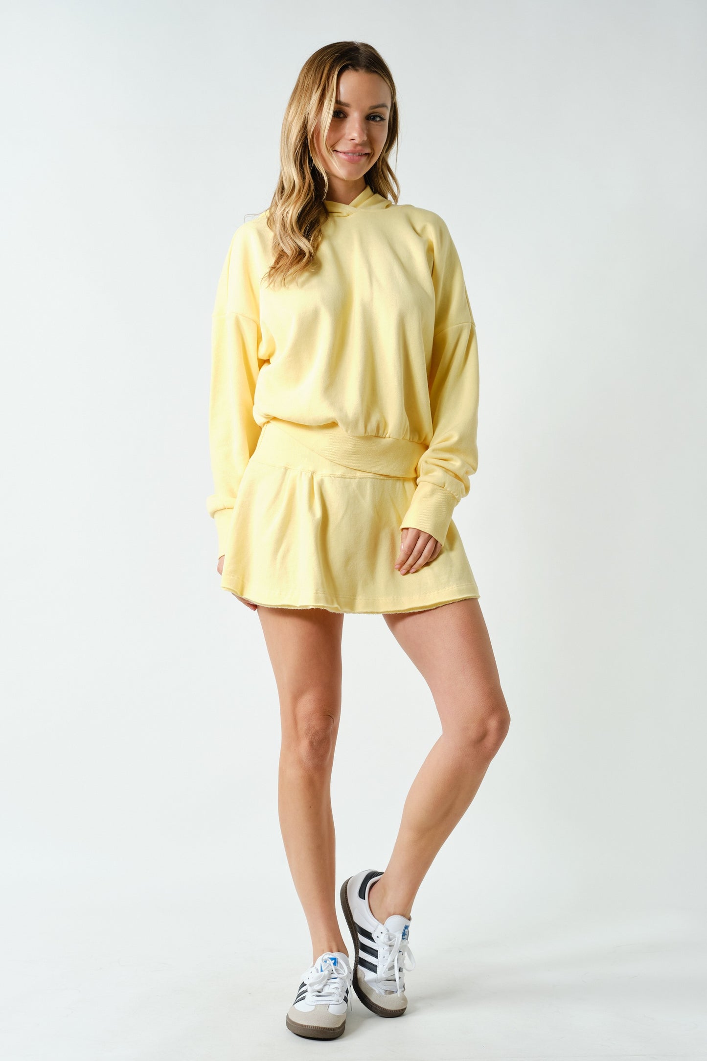 Icon Sport Cotton Hoodie Set Yellow