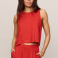 Z SUPPLY Sloane Linen Top Chili Pepper