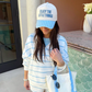Enjoy the Little Things - Blue Stripe Vintage Trucker Hat