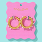 Huggie Earrings - Gold-Plated Hoops w/ Pearls