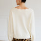 Sarah Cream Boat Neck Top