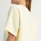 Modal Piping V Neck Top Lemon