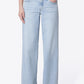 Vervet Mid Rise Light Wash Clean Cut Hem Wide Leg Jeans