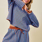 Daniela Blue and Brown Top