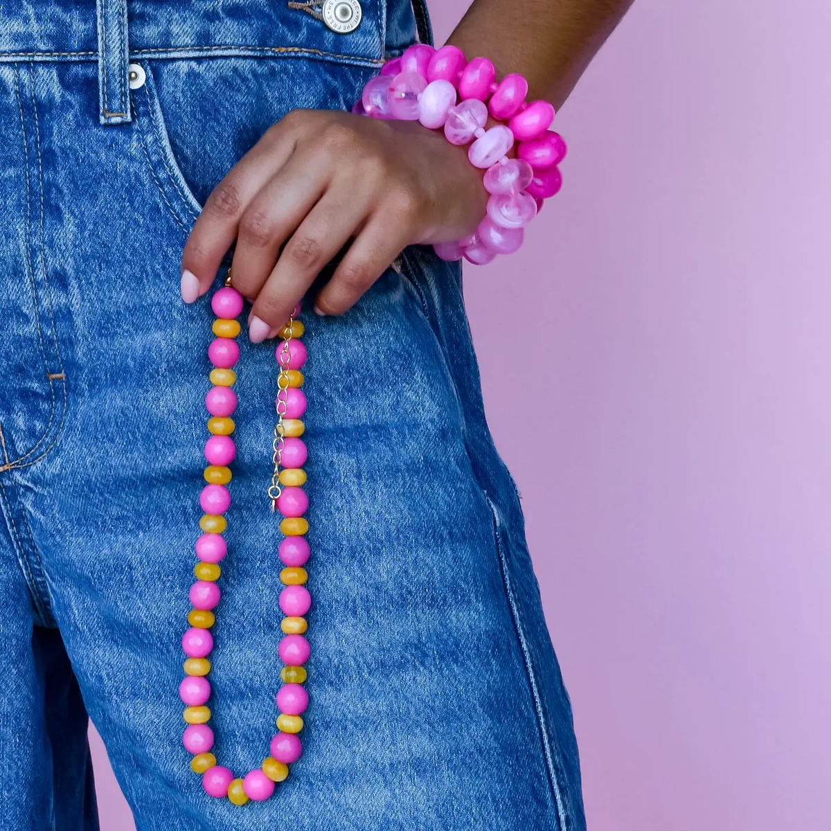 Blush Berry Beaded Necklace
