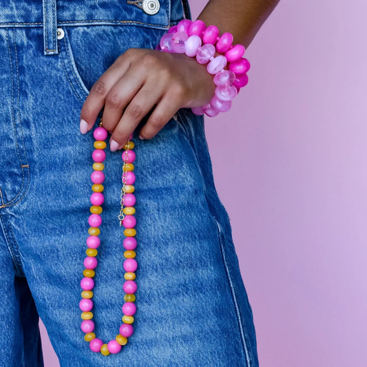 Blush Berry Beaded Necklace
