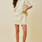 Dylan Striped Set Skirt Yellow