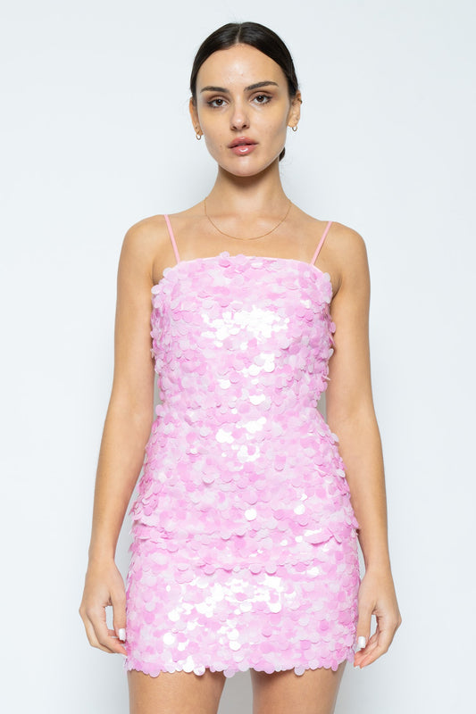 Fiona Pink Mini Dress