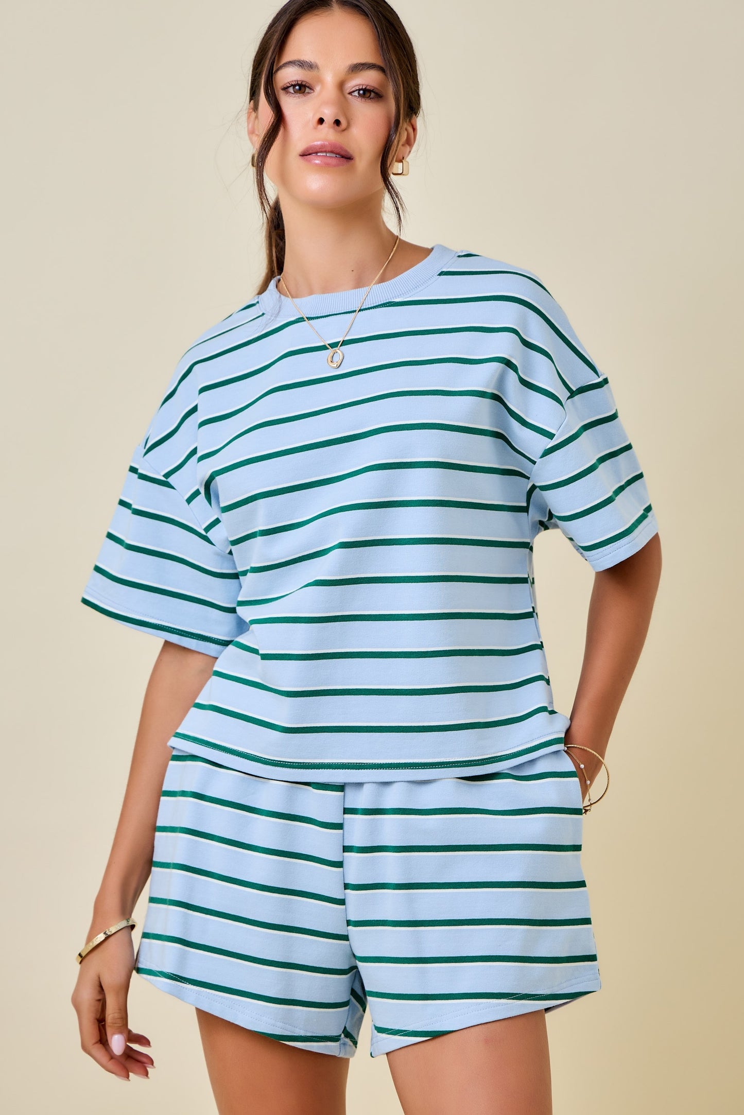 Dylan Striped Set Top Hunter
