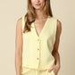 Camille Front-button Vest Top