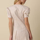 Serena Gingham Puff-sleeve Dress