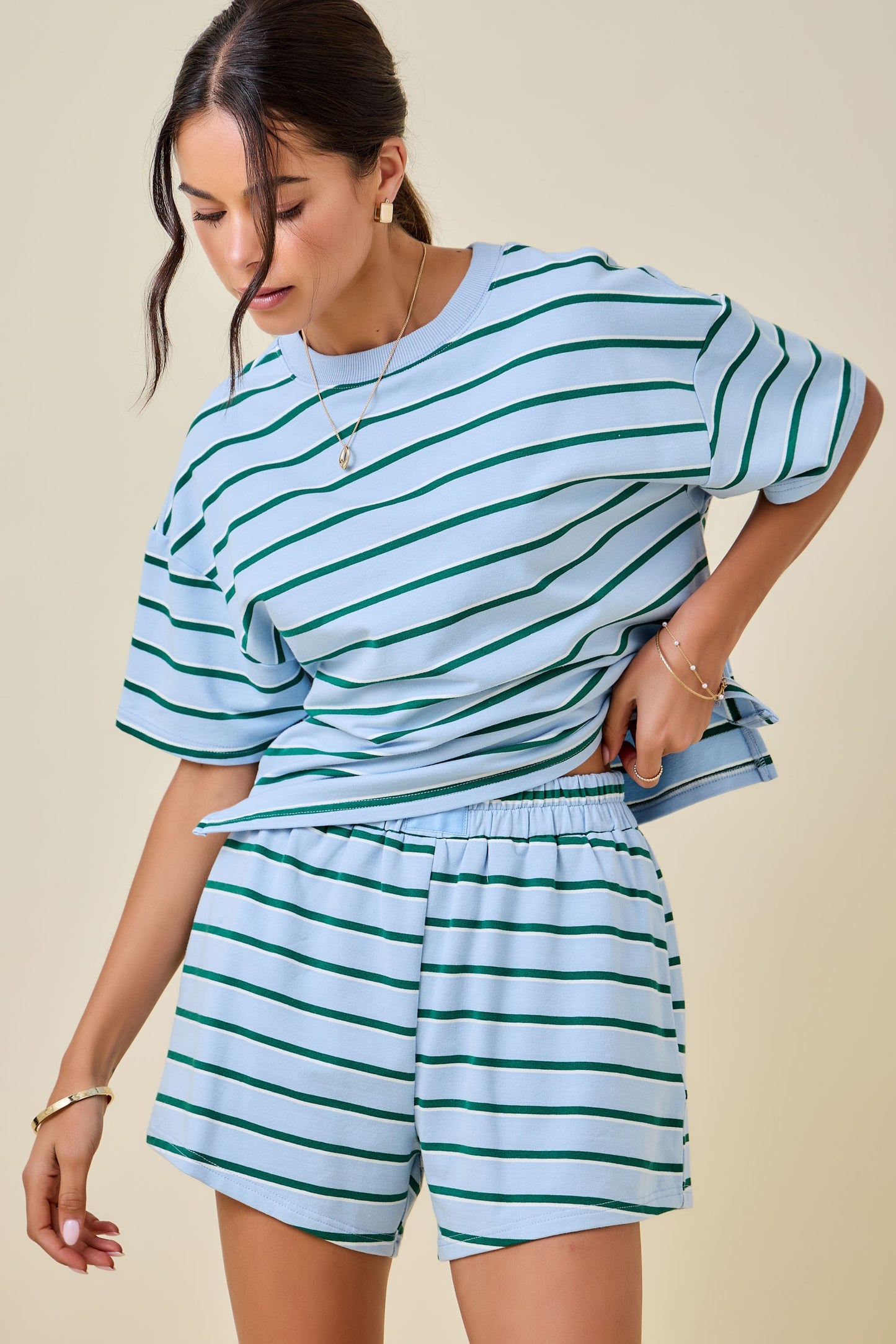Dylan Striped Set Top Hunter