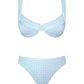Bubbly Underwire Bikini Blue Bottoms