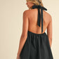 Kylie Black Halter Romper