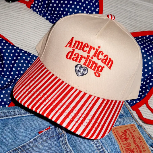 American Darling Red Stripe Hat