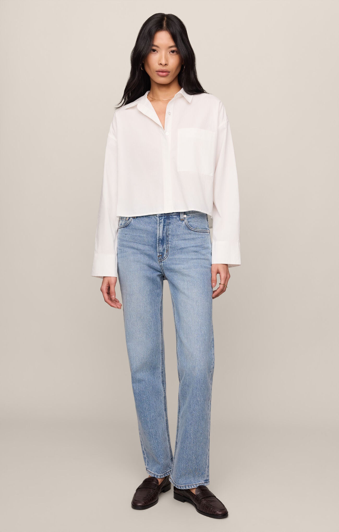 Z SUPPPLY Favorite Button Up Top White