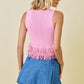 Deb Fringe Top Pink