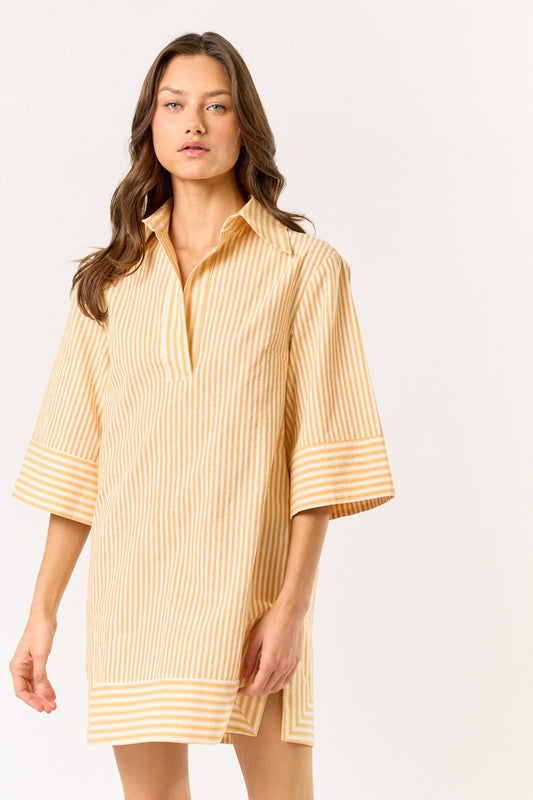 Lilia white and orange dress