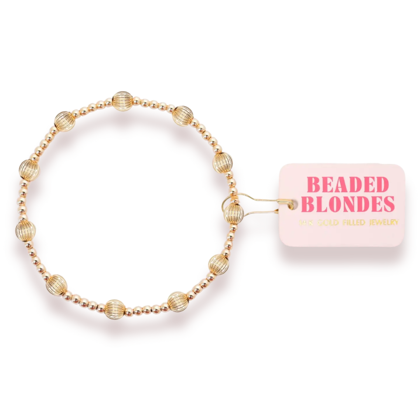 Lively Fluted Bracelet in Gold Standard 6.75 inch