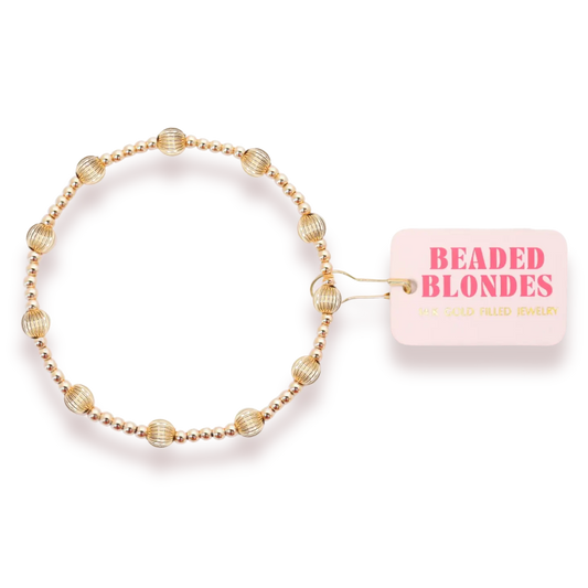 Lively Fluted Bracelet in Gold Standard 6.75 inch