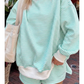 Sally Striped Oversized Mock Neck Set Green