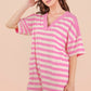 Juliette Pink Striped Romper