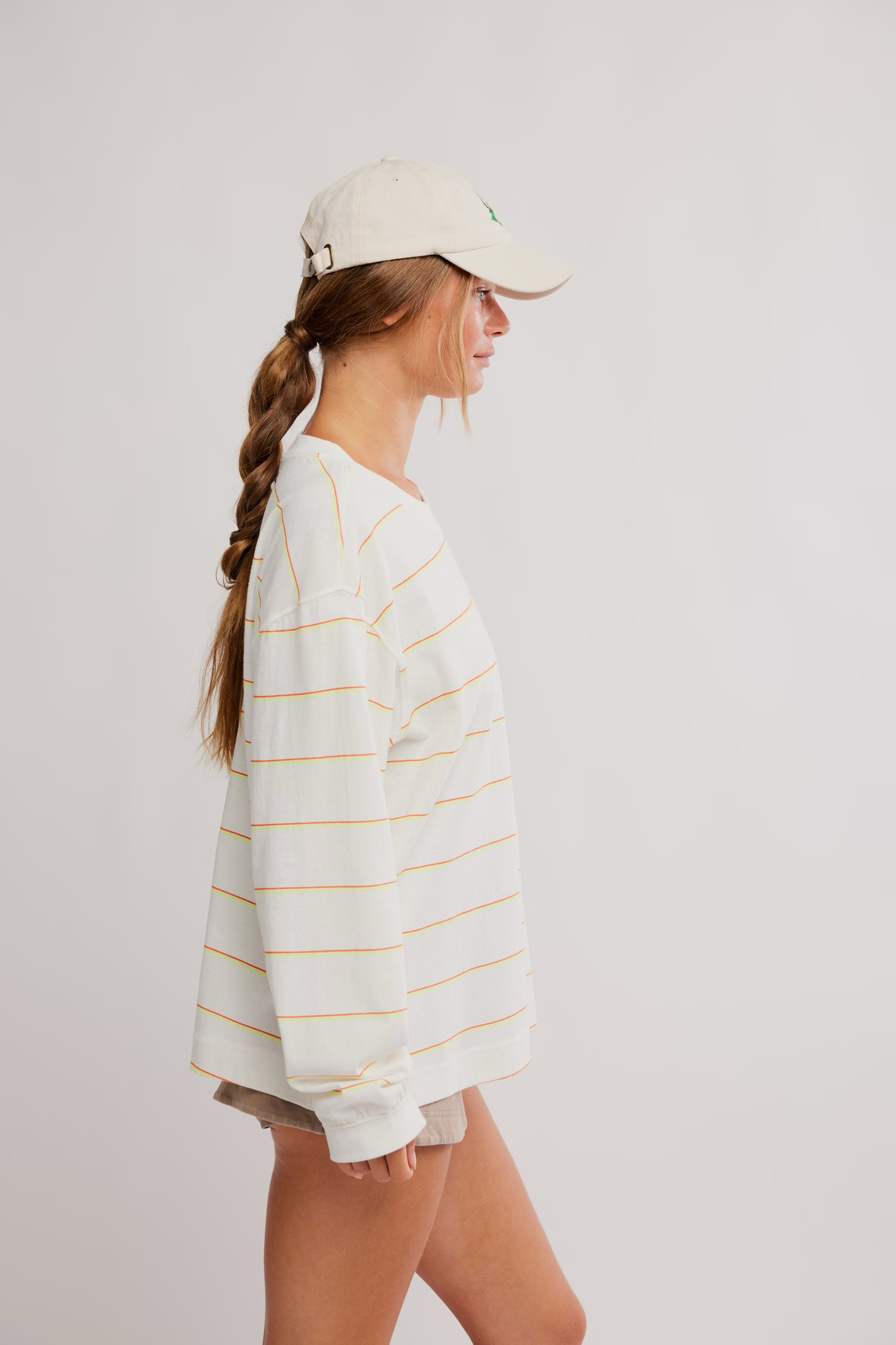 FP Movement PRINTED HUSTLE LAYER / AWNING STRIPE IVORY