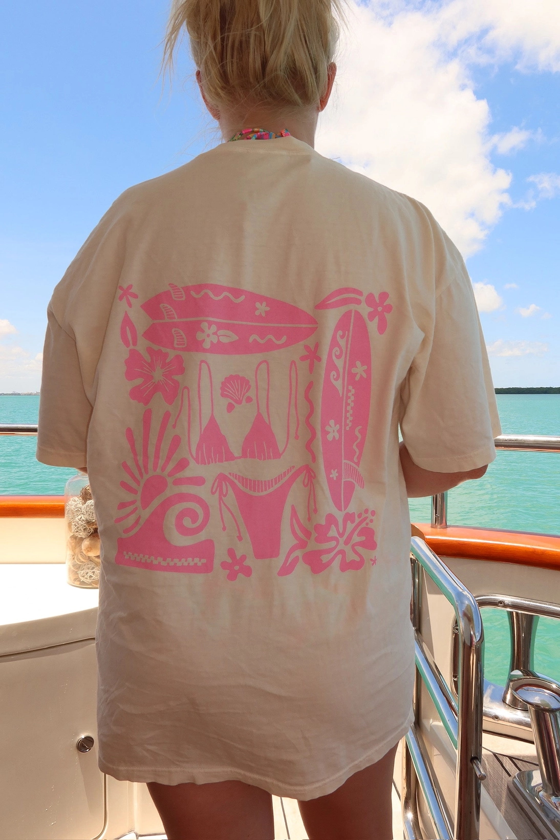 Ivory Pink Swim and Surf Tee