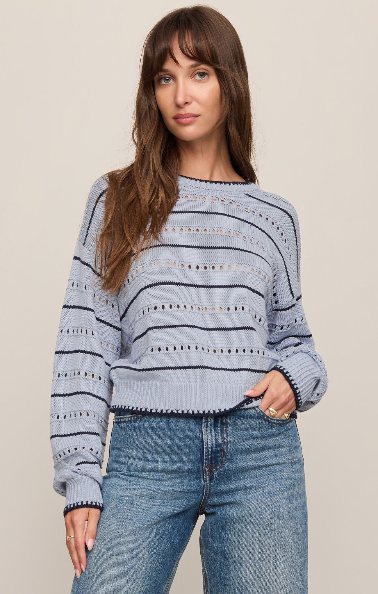 Z SUPPLY Darby Stripe Sweater Skyline
