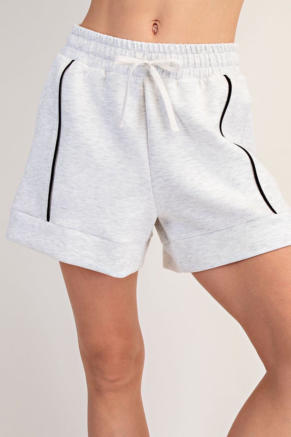 Poly Modal Piping Shorts grey