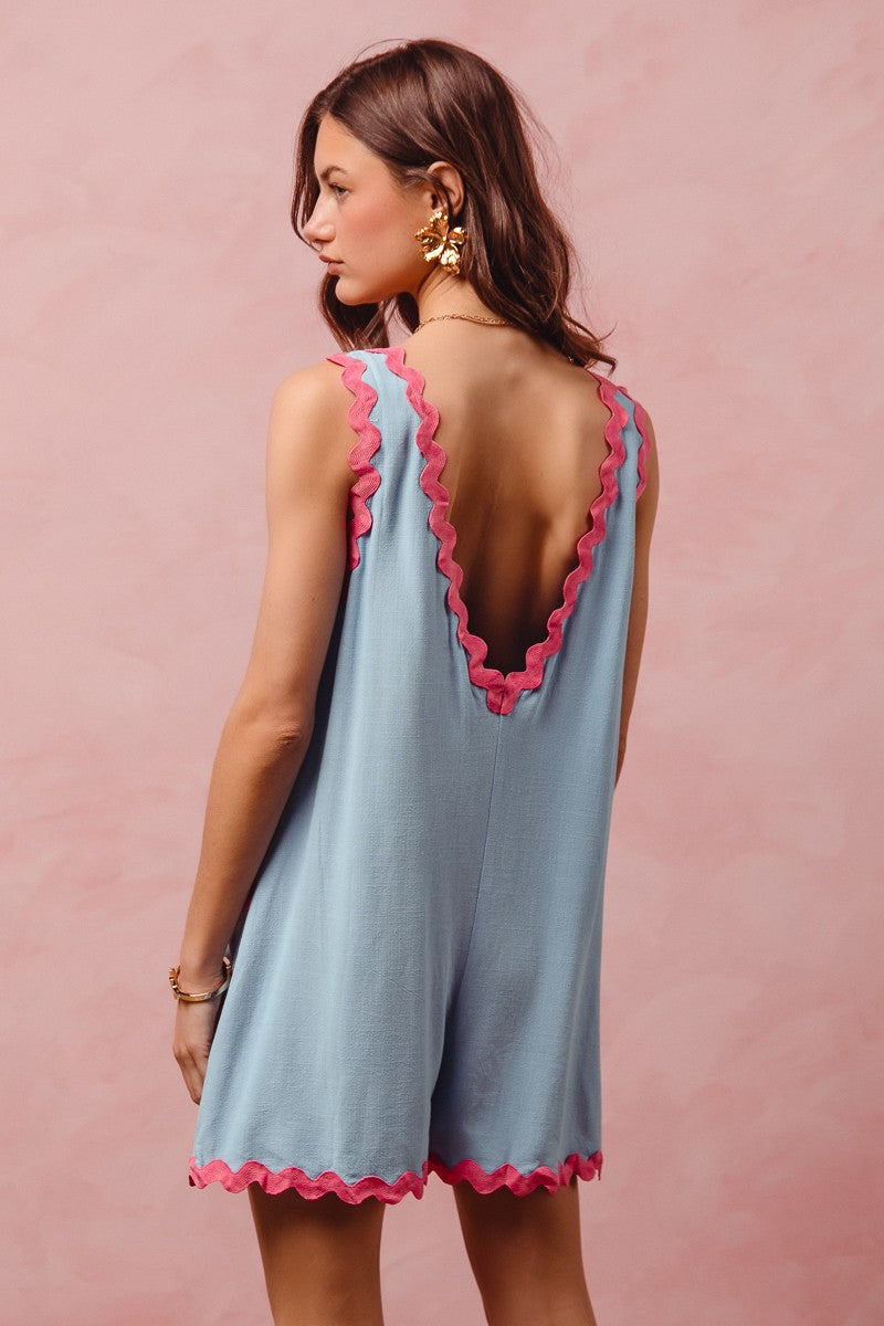 Sam blue romper