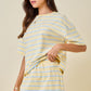 Dylan Striped Set Top Yellow