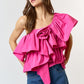 Lucy Pink One Shoulder Top