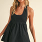 Kylie Black Halter Romper