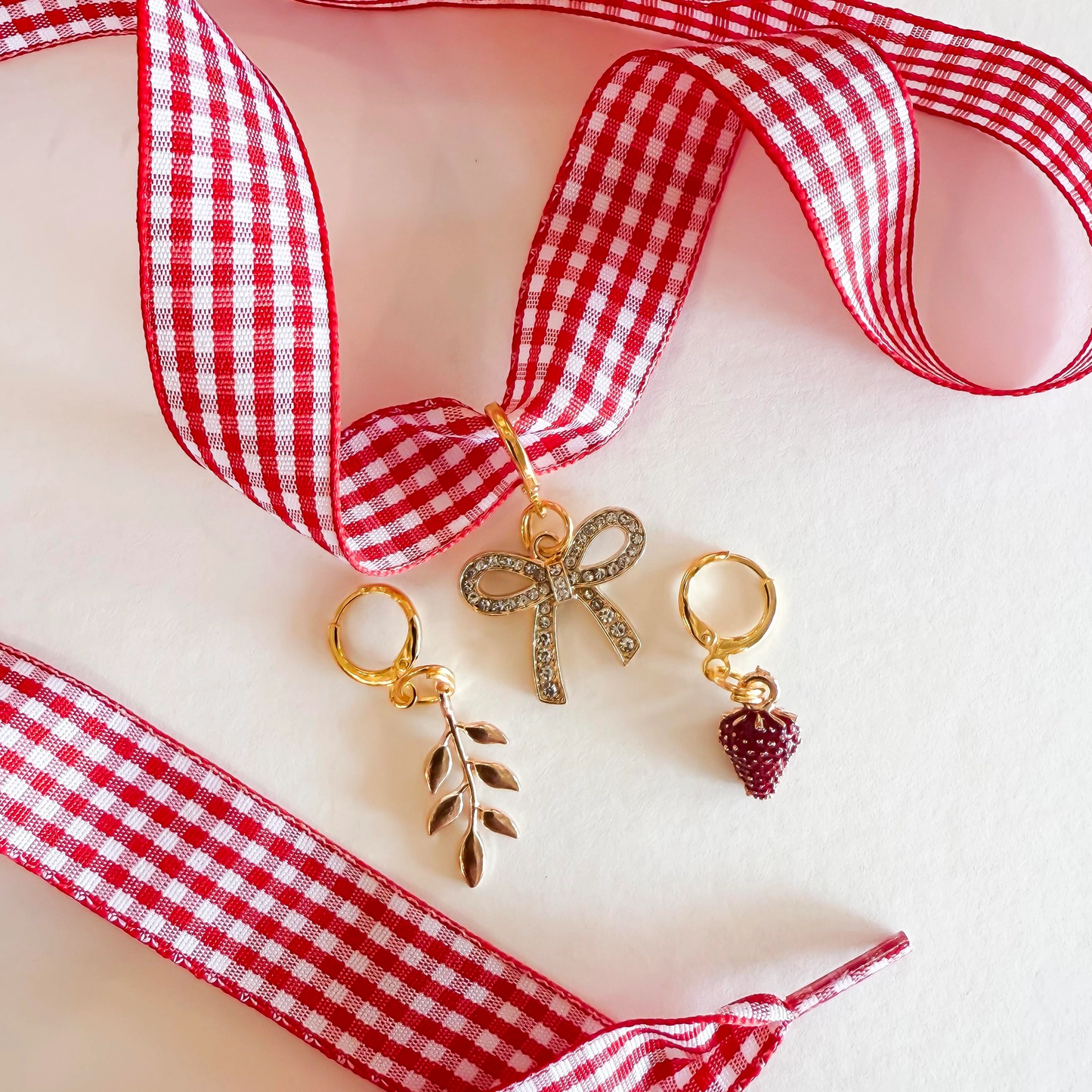 Gingham Shoe Charms and Lace Sets | Sneaker Charm Sets