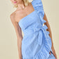 Dina Blue One Shoulder Dress