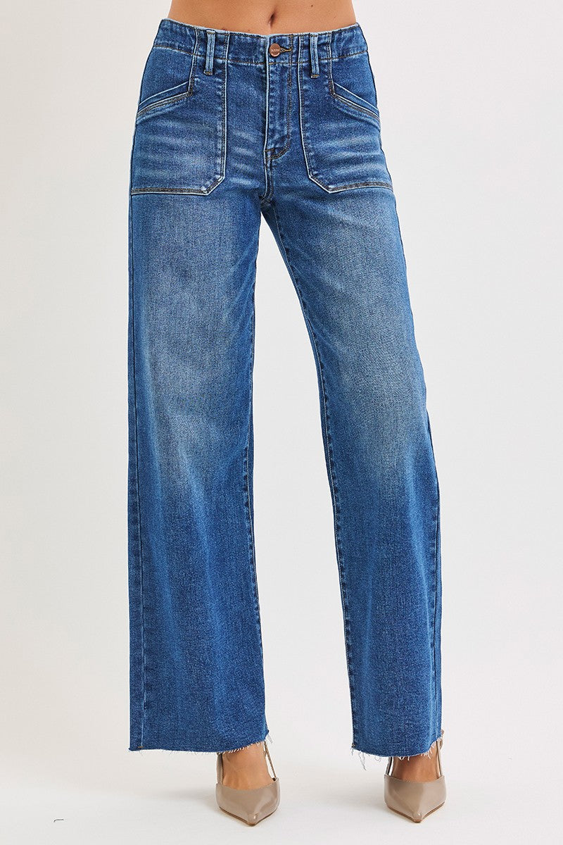 Risen Front Patch Jeans