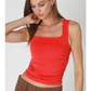 Clean Line Square Shirred Top