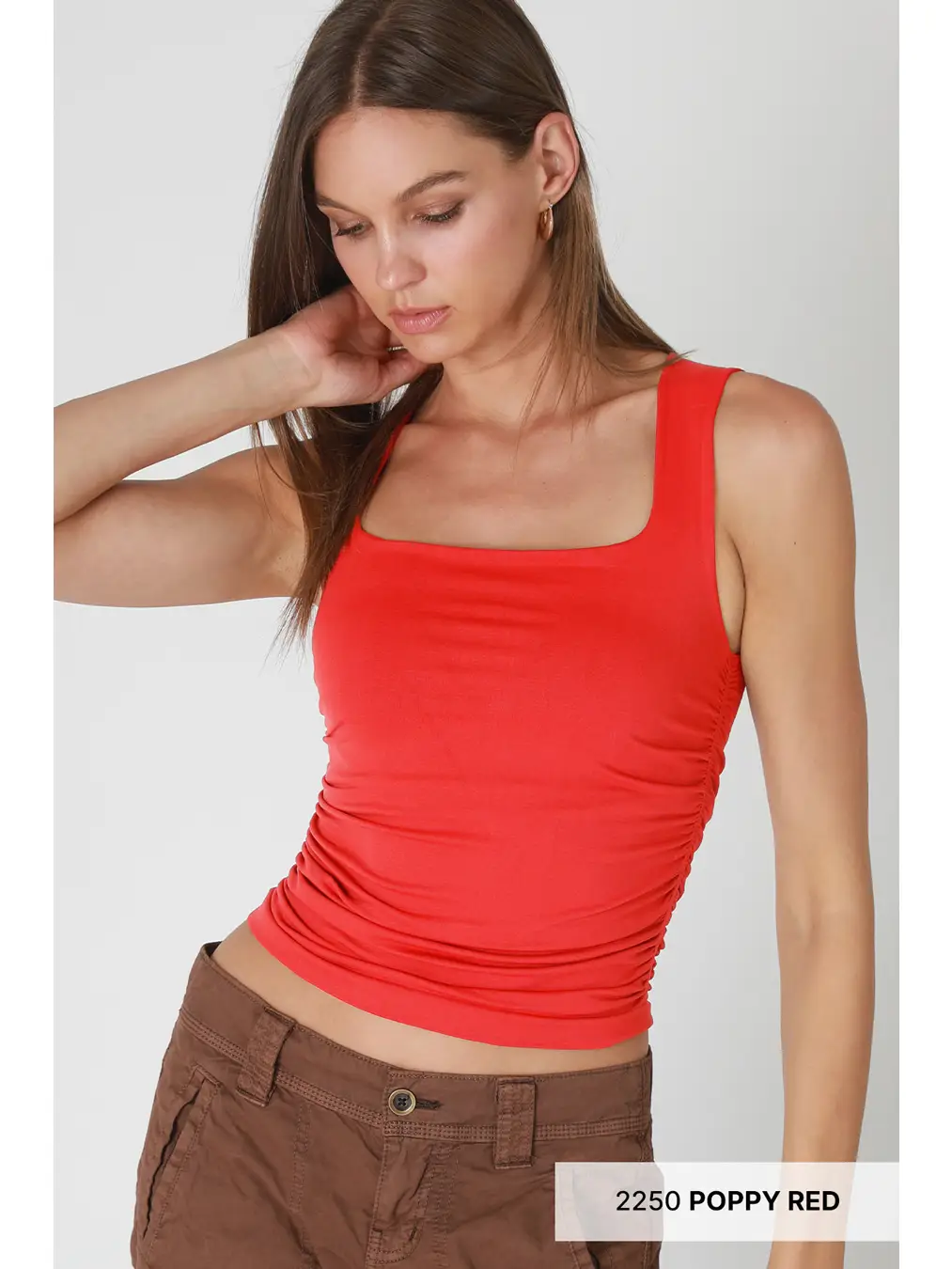 Clean Line Square Shirred Top