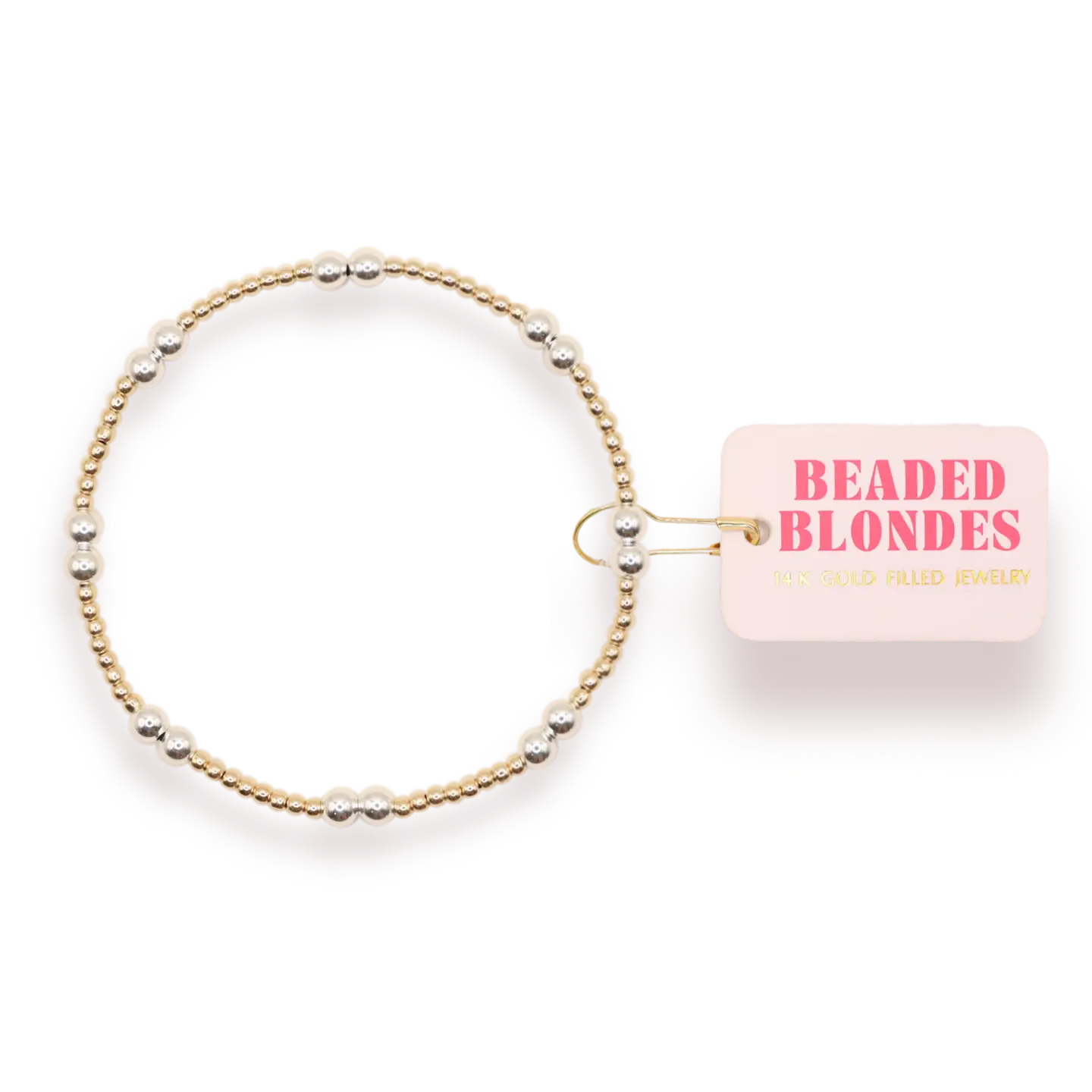 Leah Bracelet in Gold with Silver Standard 6.75 inch
